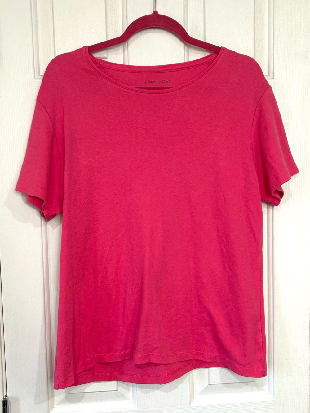 Coldwater Creek Short Sleeve Tee in Hot Pink